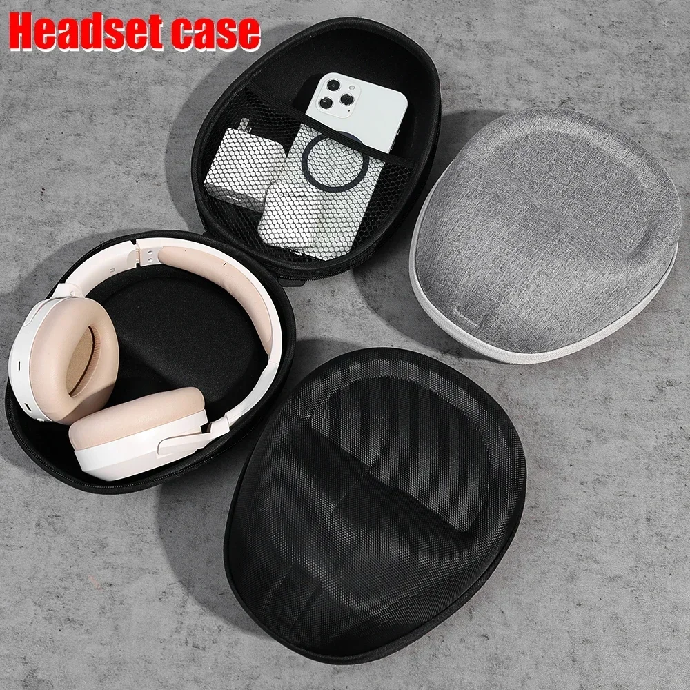 Headphone Carrying Case Shockproof Headset Pouch High Capacity Handheld Earphone Container Company Storage Bag Travel Supplies