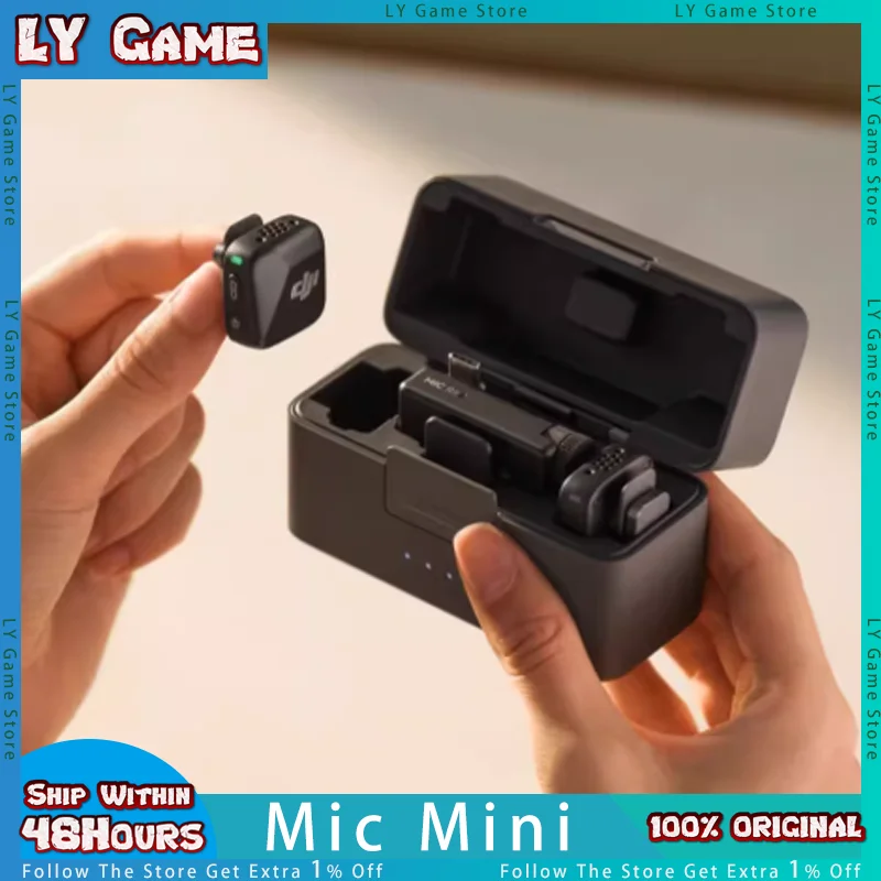 DJI Mic Mini 2TX 1RX Add Charging Case 48-Hour Operation Two-Level
