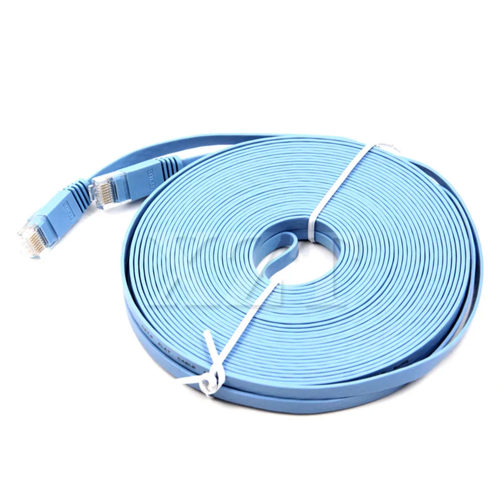 1 roll 15m 50ft CAT6 Flat UTP Ethernet Network Cable RJ45 Patch LAN Cable