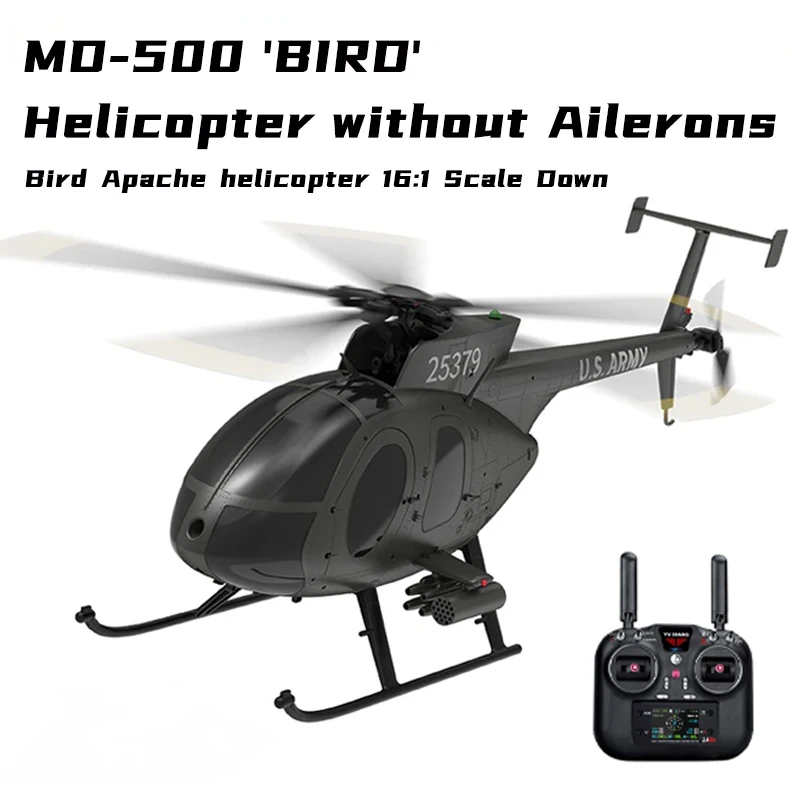 

Yuxiang F119S Пульт дистанционного управления Little Bird MD-500 без элеронов Армейский вертолет Бесщеточный двигатель RC Вертолет Игрушка Версия RTF