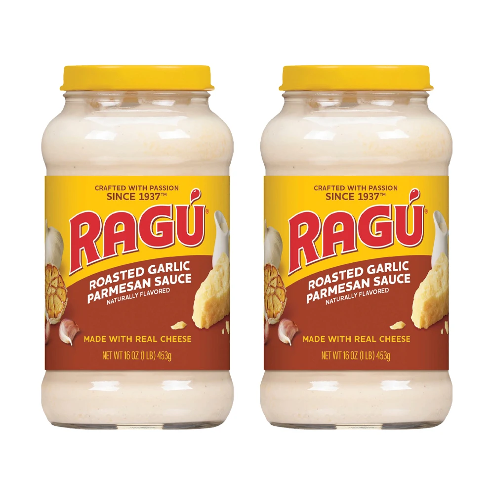 American Ragu gerösteter Knoblauch, Parmesankäse, Nudeln, Spaghetti-Sauce, 453 g x 2 Stück