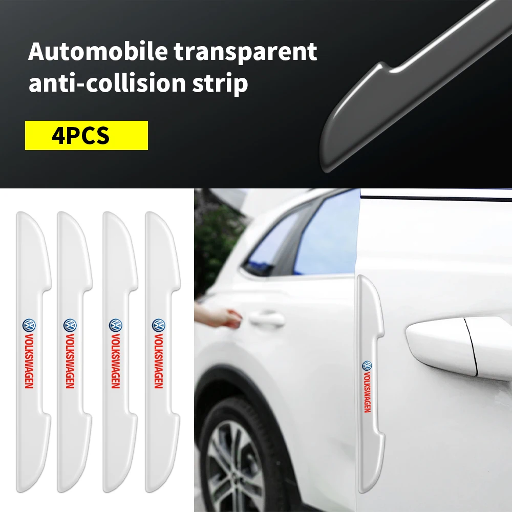 Transparent Car Door Anti-collision Stickers Rearview Mirror Protective Decals For Volkswagen VW Golf Touareg TDI Blue Motion