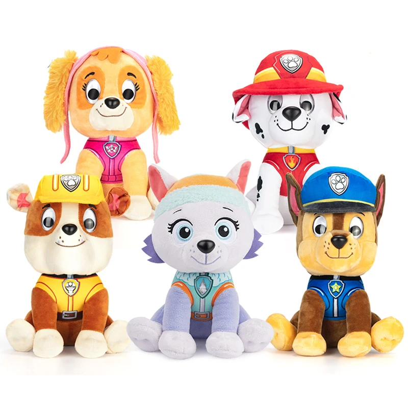 Genuine Paw Patrol Plush Stuffed Animal 5 Characters 9 inch 22.9cm Chase Rubble Marshall Skye Patrulla Canina Children Toy Doll