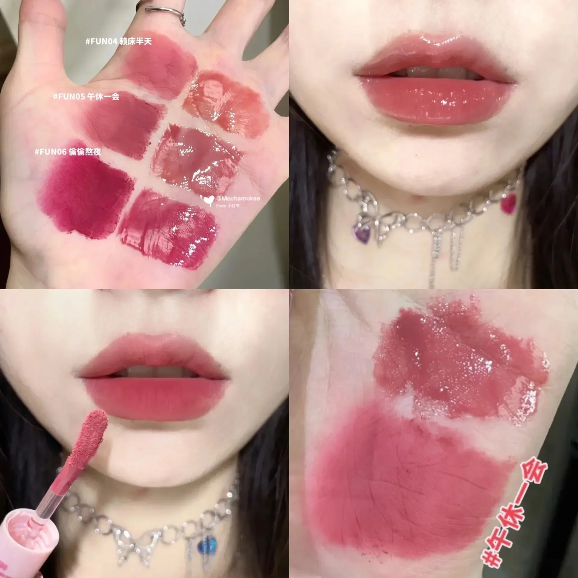 Rossetto liquido lucidalabbra a doppia testa Velluto opaco Tinta rossa sexy Lucidalabbra impermeabile Smalto labbra duraturo Cosmetici per trucco coreano