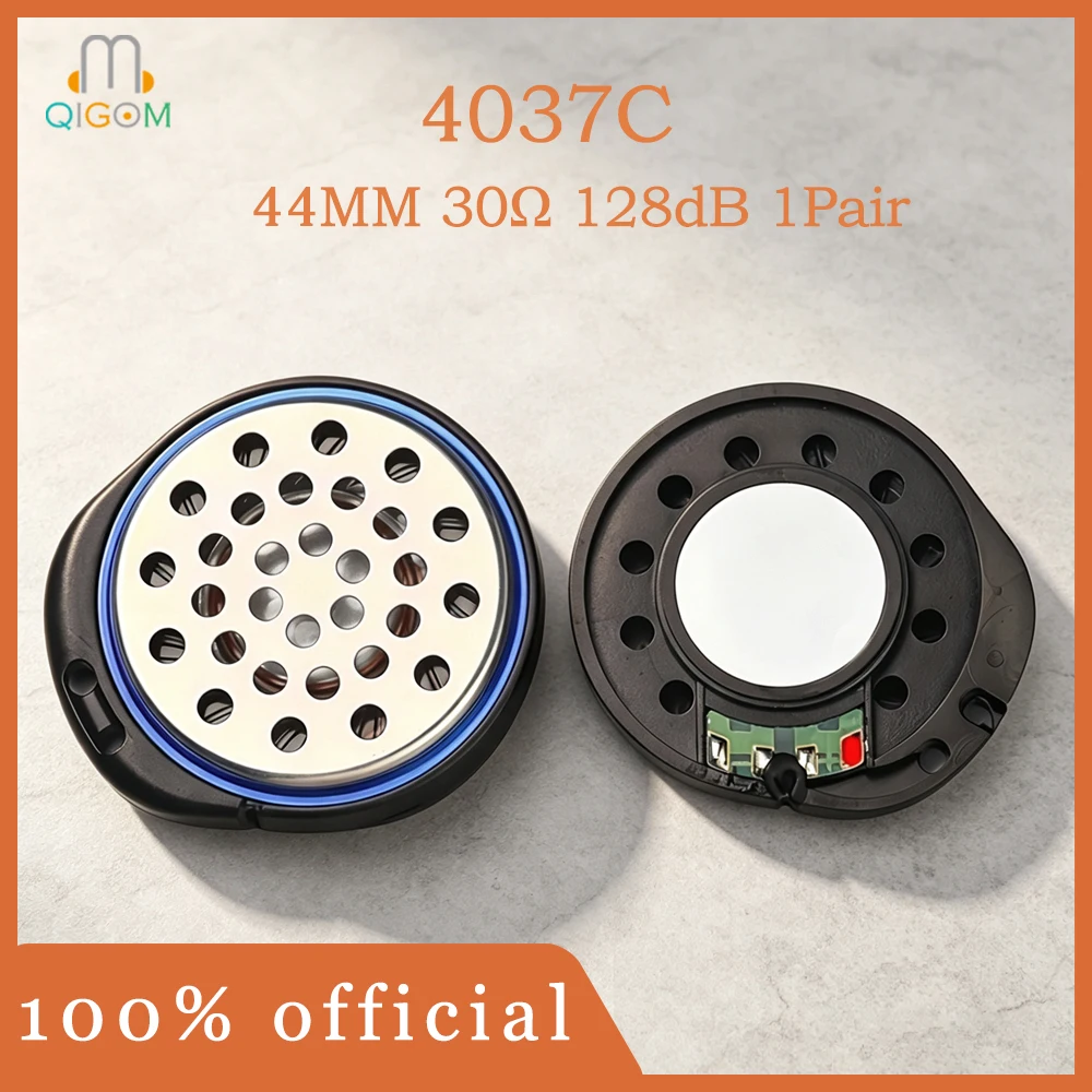 QIGOM 4037C Motorcycle Helmet Earphone Speaker 1 Pair 44MM 30Ω 128dB Tri-frequency Equalization Earphone Unit