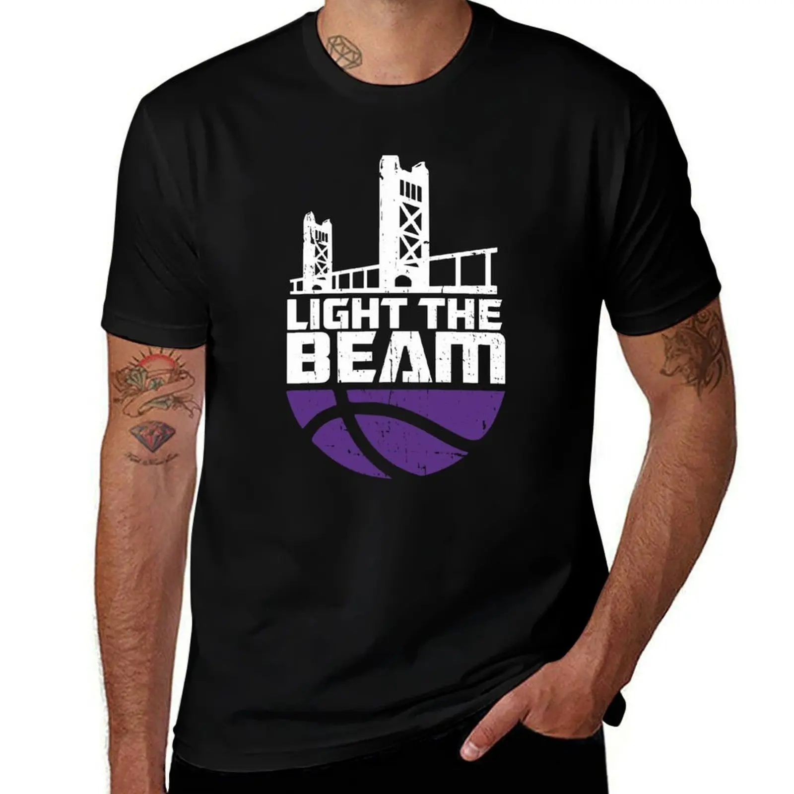 

Light The Beam - Sacramento Basketball T-Shirt t shirts for man graphic funny t shirt man luxury T-Shirt