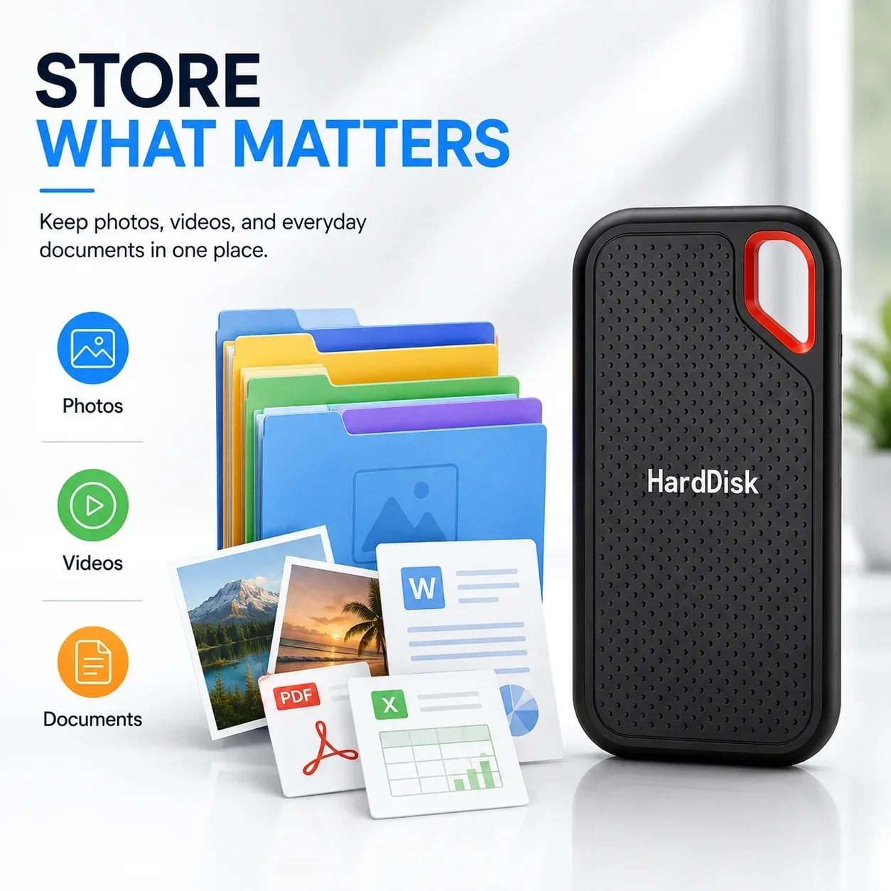 2TB External Hard Drive Portable SSD High Speed Hard Disk Solid State Drive USB-C Original Storage Device for Laptop/Phone/Mac
