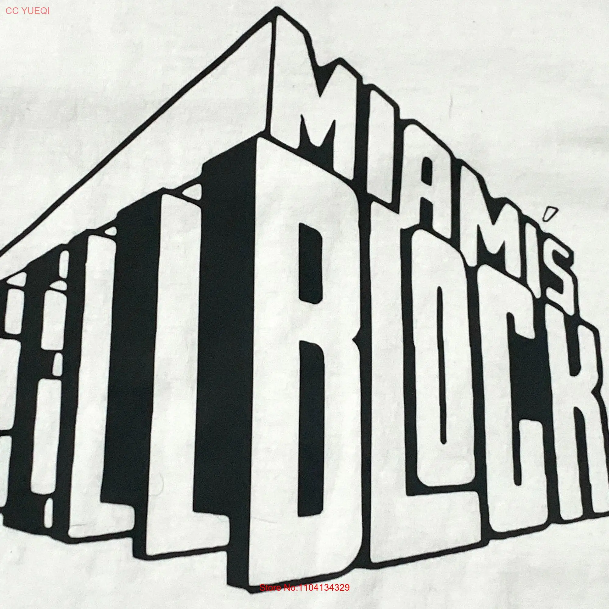 Handmade Miami Cell Block Retro on 100 Cotton Size Large T Shirt long or short sleeves