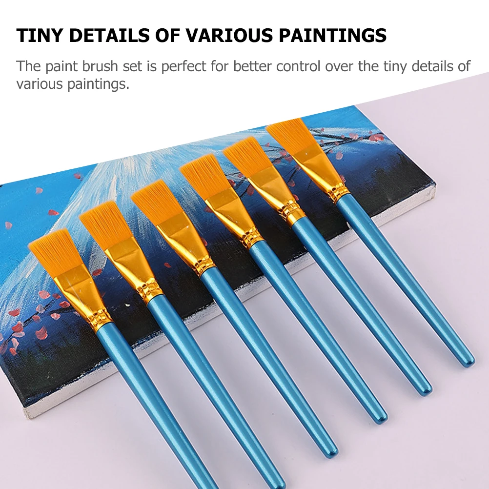 

5pcs Children Doodle Brushes Wear Resistant Portable Wood Watercolor Paint Brush Set Drawing Supplies Teaching Aids