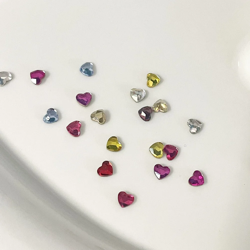 3mm Mini Herz Kristall Funkelndes Punktierung Herz Glas Flatback Strass Mix Farbe Dekorieren Diamant Nagelspitzen Schmuck 404art