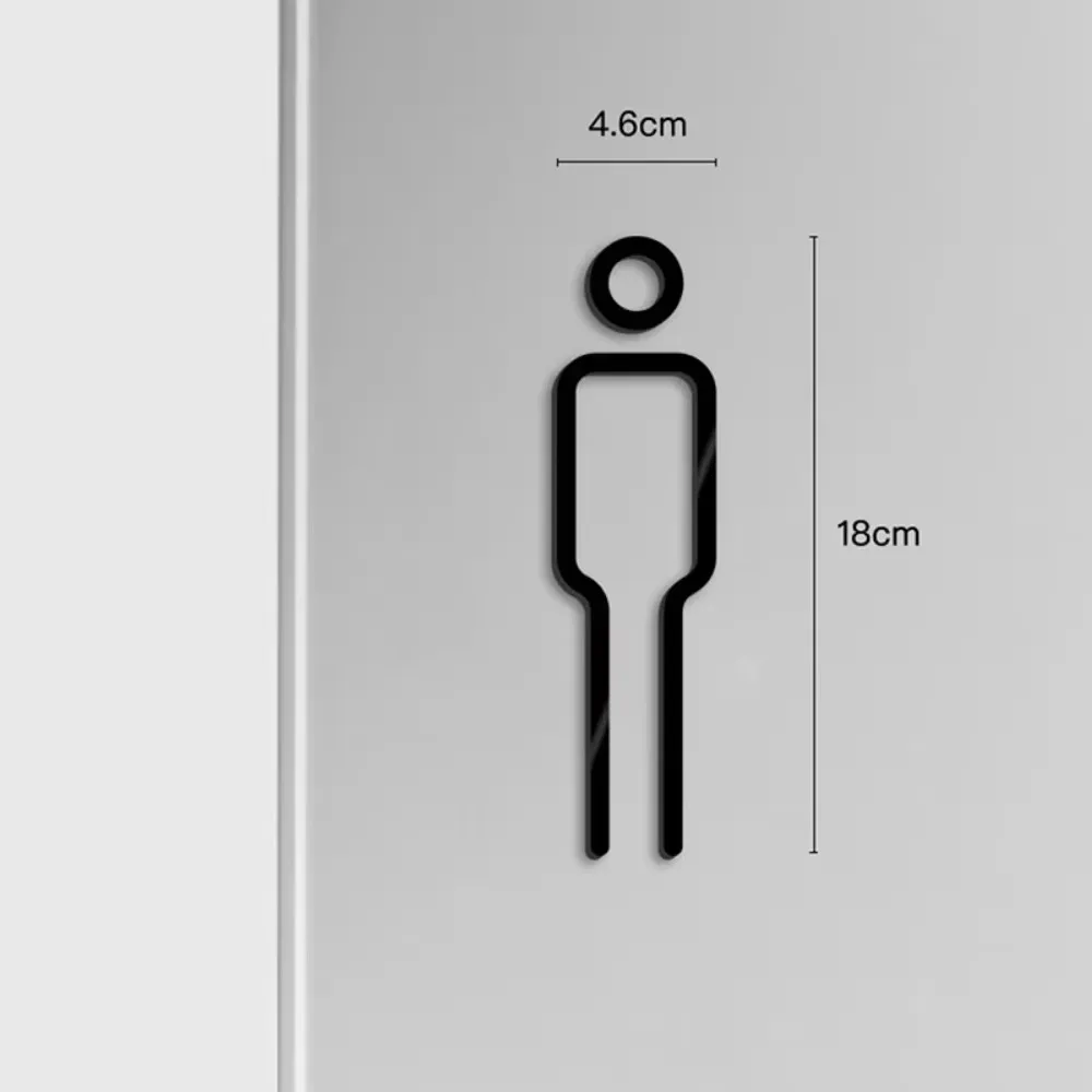 Black Gold Color Toilet Sign Plate - as an Accessory for Home Decor. Inspired by the Art of Murals, It is for Wash Room Door. image 4