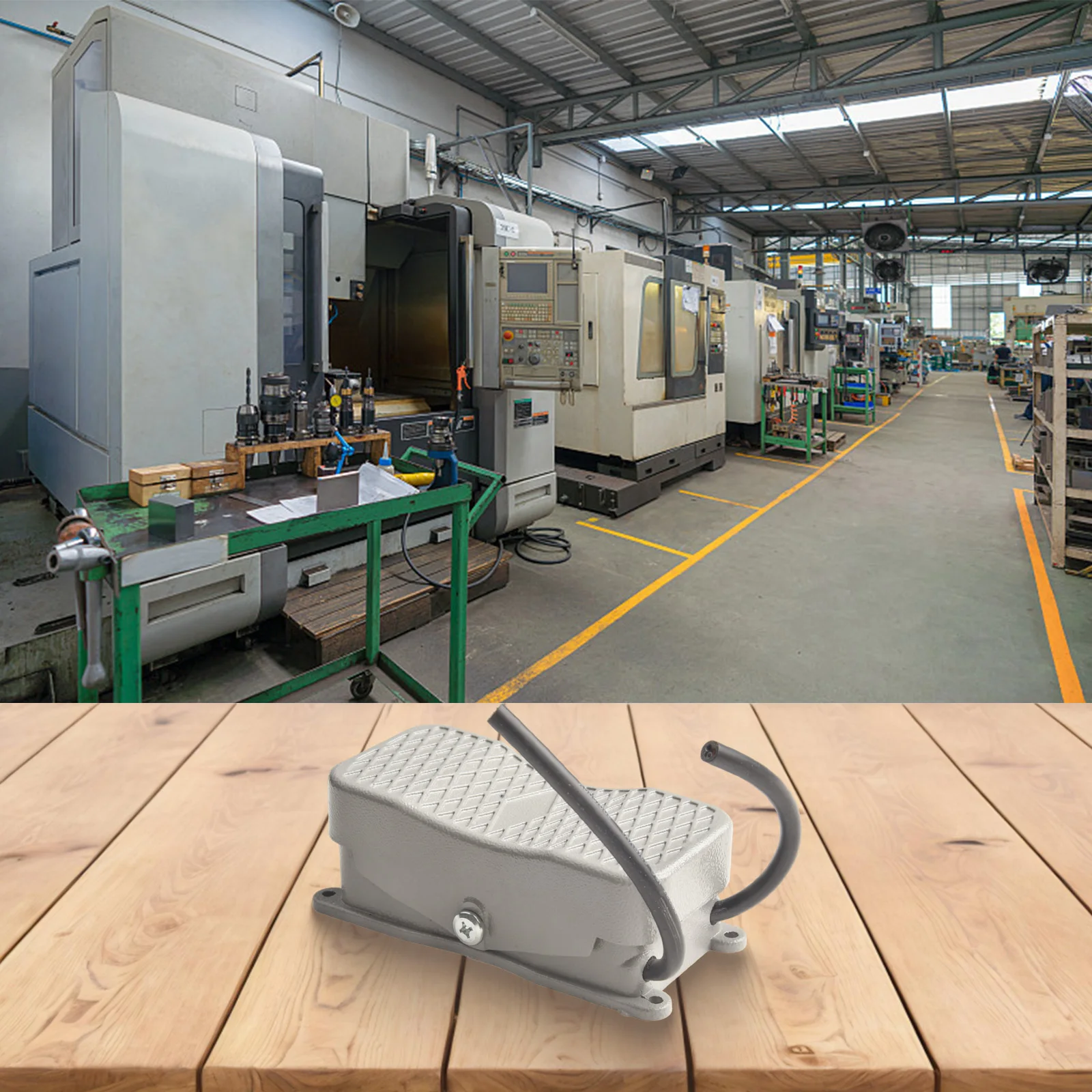 

Industrial Grade Foot Switch YDT120 Push Button Controller with Strong Aluminum Alloy Case Rated Voltage of 220V