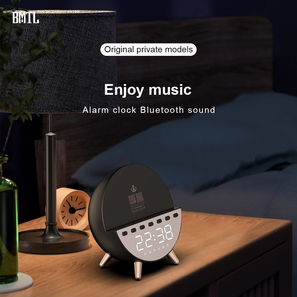 XDOBO Clock Bluetooth Speaker Wireless Portable Bass 1200mAh BT TF Play For Home Party With Smartphone Holder