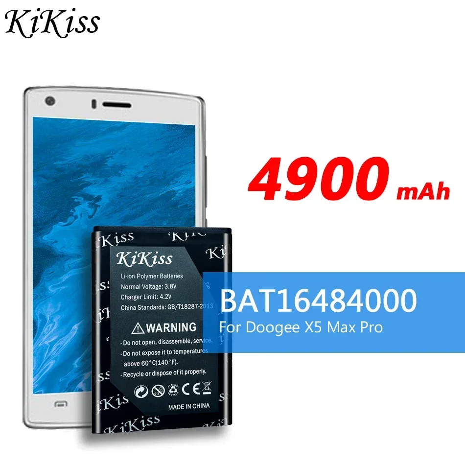 

Расширенный аккумулятор емкостью 4900 мАч для Doogee X5 Max Pro, BAT 16484000