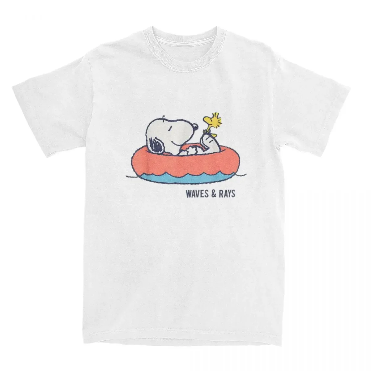 Waves And Rays Snoopy T Shirts Daily Casual Vintage Men Women Cotton Oversized Harajuku Short Sleeve Amusing Streetwear Tops