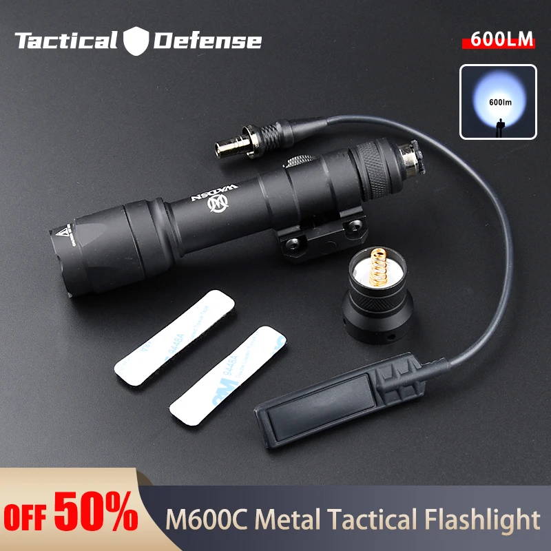 Tacti Surefir M600 M600C SF Weapon Gun Scout Light Lanterna Airsoft Rifle Metal Arma Flashlight Fit 20mm Rail Mlok Keymod