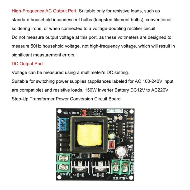 B27B Voltage Regulator 12V To 220V DC-AC 150W Inverter Power Supply Module New Boost Buck Converter