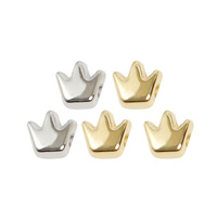 100Pcs CCB Crown Shape Spacer Loose Bead Gold Silver Beads DIY Bracelet Earrings Necklace Jewelry Making DIY Accessories