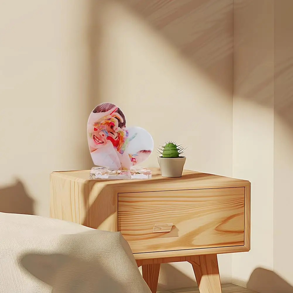 إطار صور هندسي مجموعة قوالب السيليكون لتقوم بها بنفسك إطار صورة القلب قالب راتنجات الايبوكسي للديكور المنزل سطح المكتب الحلي R3L8