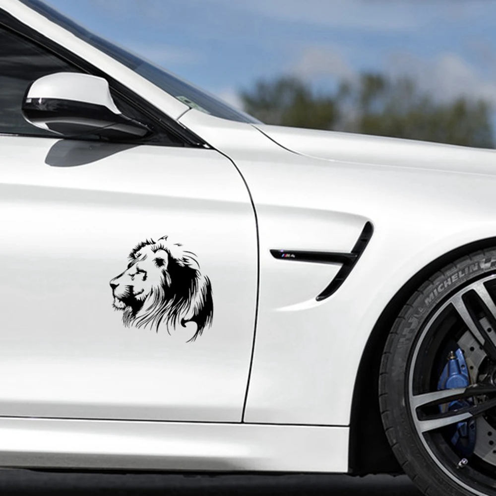 Waterproof Bumper Sticker Car Accessories Safety Mark Rear View Mirror Lion Stickers Decals Reflective Sticker Car Stickers