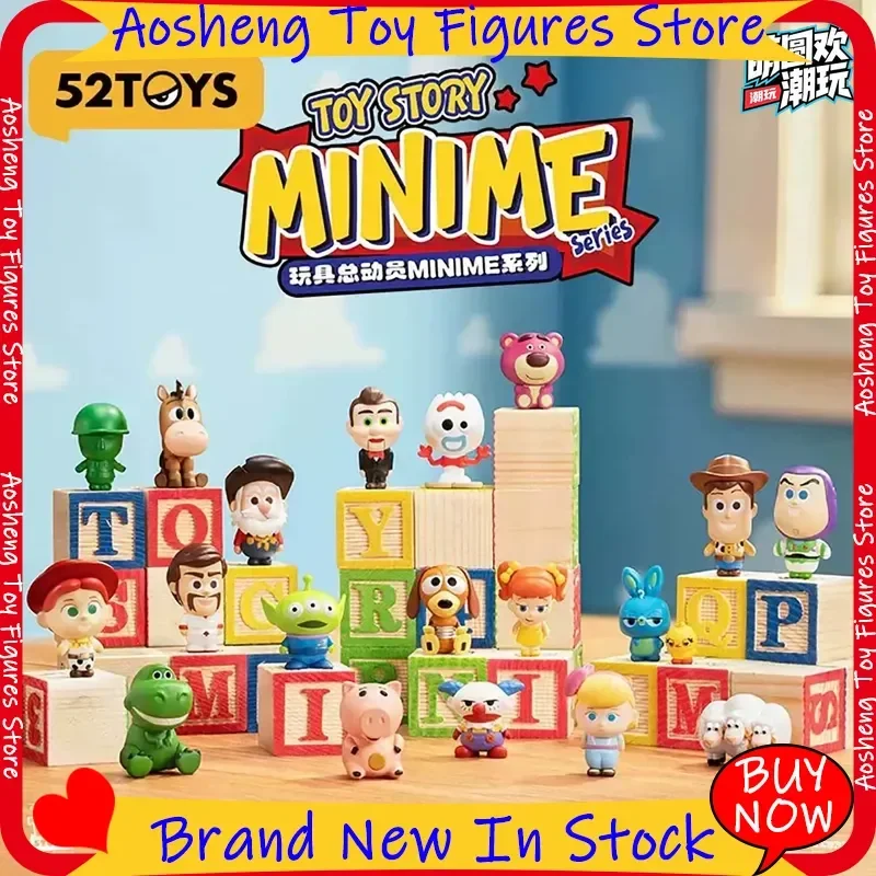 52toys Toy Story Minime Serie Blind Box Sammelfigur Mini PVC Actionfigur Niedliche Schreibtischdekoration für Erwachsene Sammler