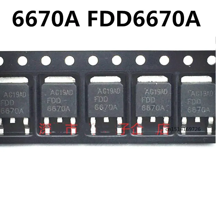 Original new 5pcs/ 6670A FDD6670A 66A/30V TO-252