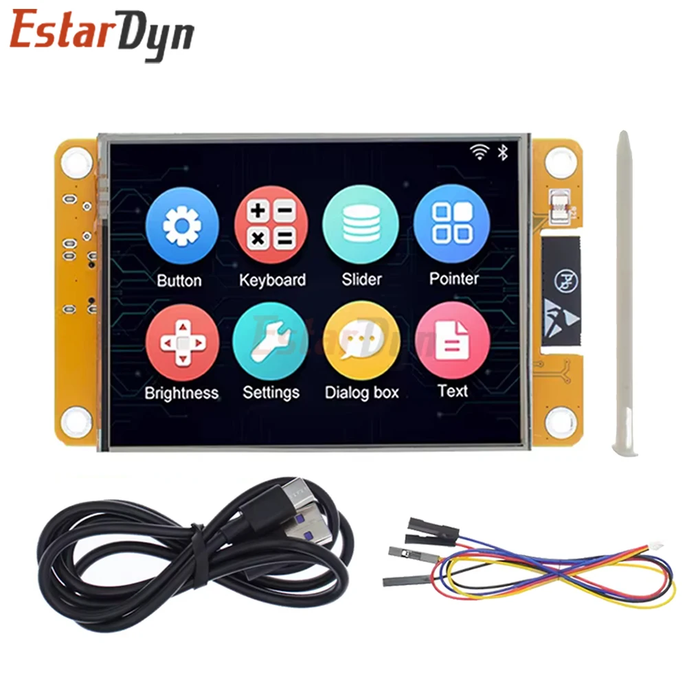 ESP32 2.8 Inch TFT Touch Display Board 240x320 with LVGL, WiFi Bluetooth WROOM Module