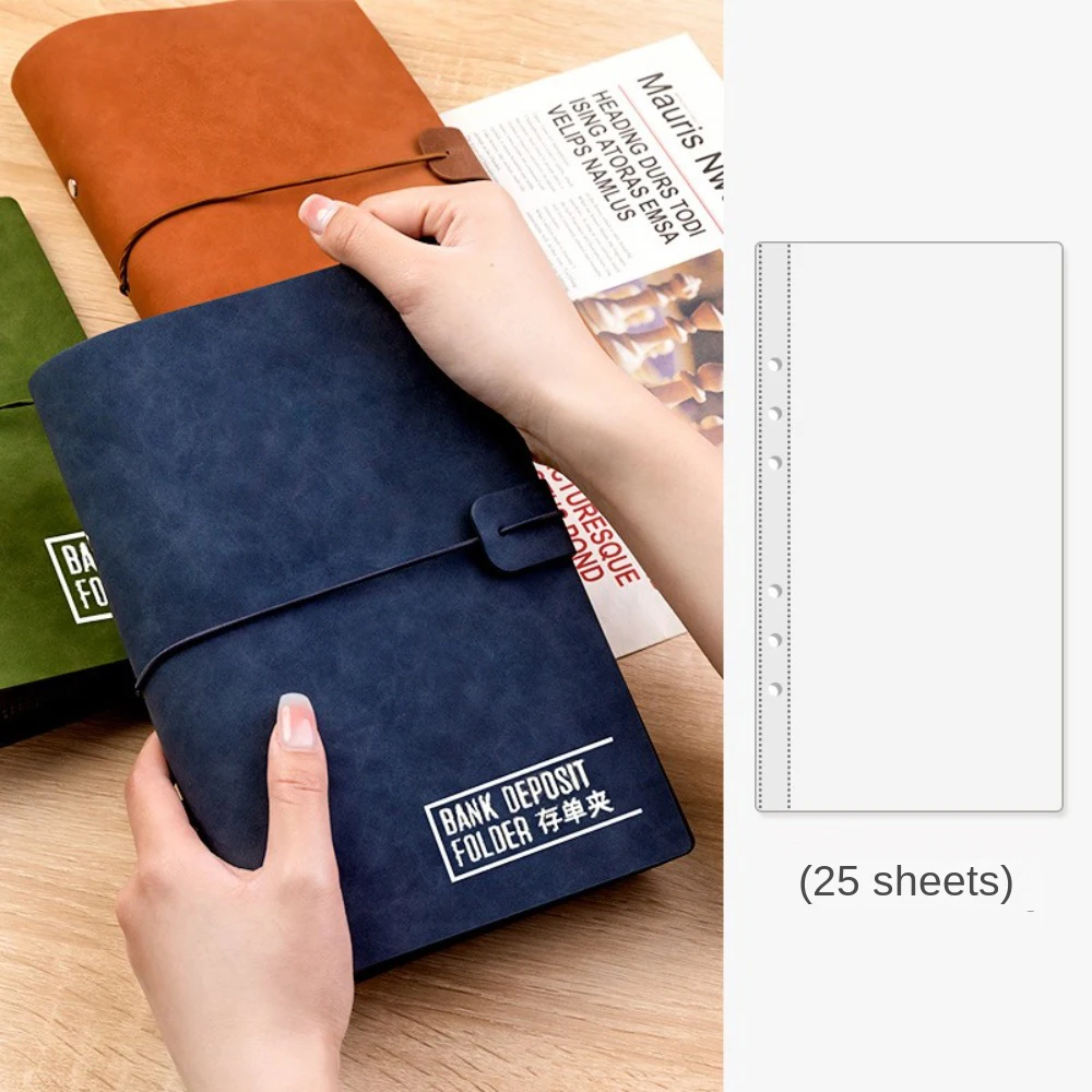 

Save Money 50 Envelopes Money Saving Challenge Soft PU Reusable Mini Binder Savings Challenge Waterproof Folding