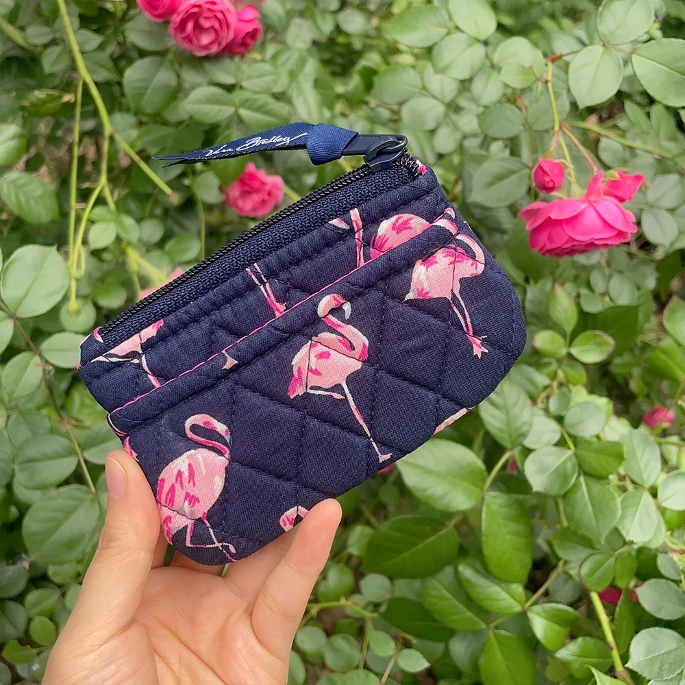 VB New Product Fragmented Flower Environmental Protection Pure Cotton Mini Zero Wallet Double Layer Small Storage Bag