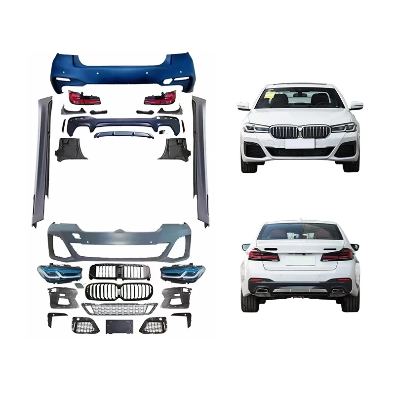 

New Condition Front & Rear Bumper With Fog Light Cut-Outs For 5 Series 2018-2020 Models Upgr 2023 Car Body Kit