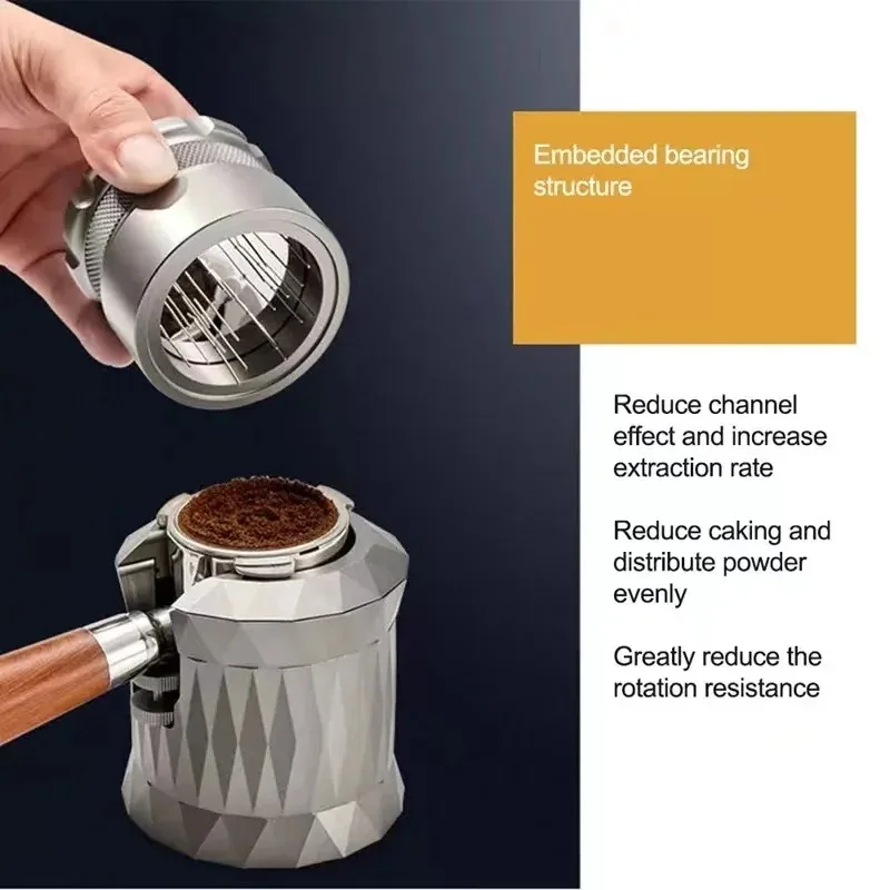 Adjustable Coffee Distributor Needle Block Espresso Stirrer Coffee Powder Stirring Tool Barista Accessories 51/53/MM