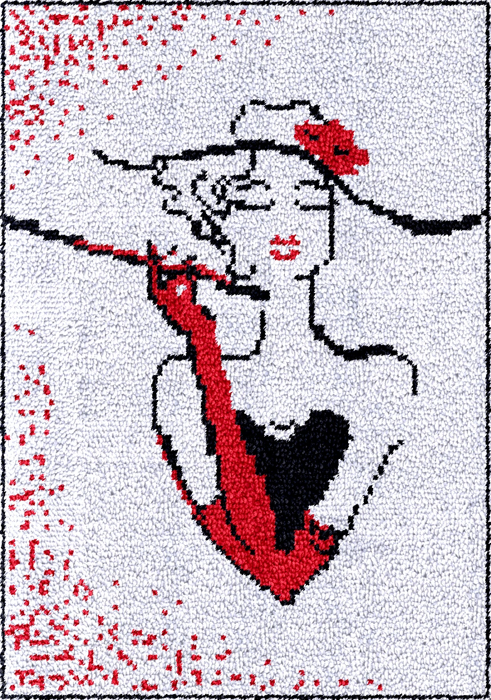 

Курительная леди, большая защелка, крючок, наборы для изготовления ковров, набор для вышивания, аксессуары для хобби, пластиковый холст, сумка «сделай сам», узел