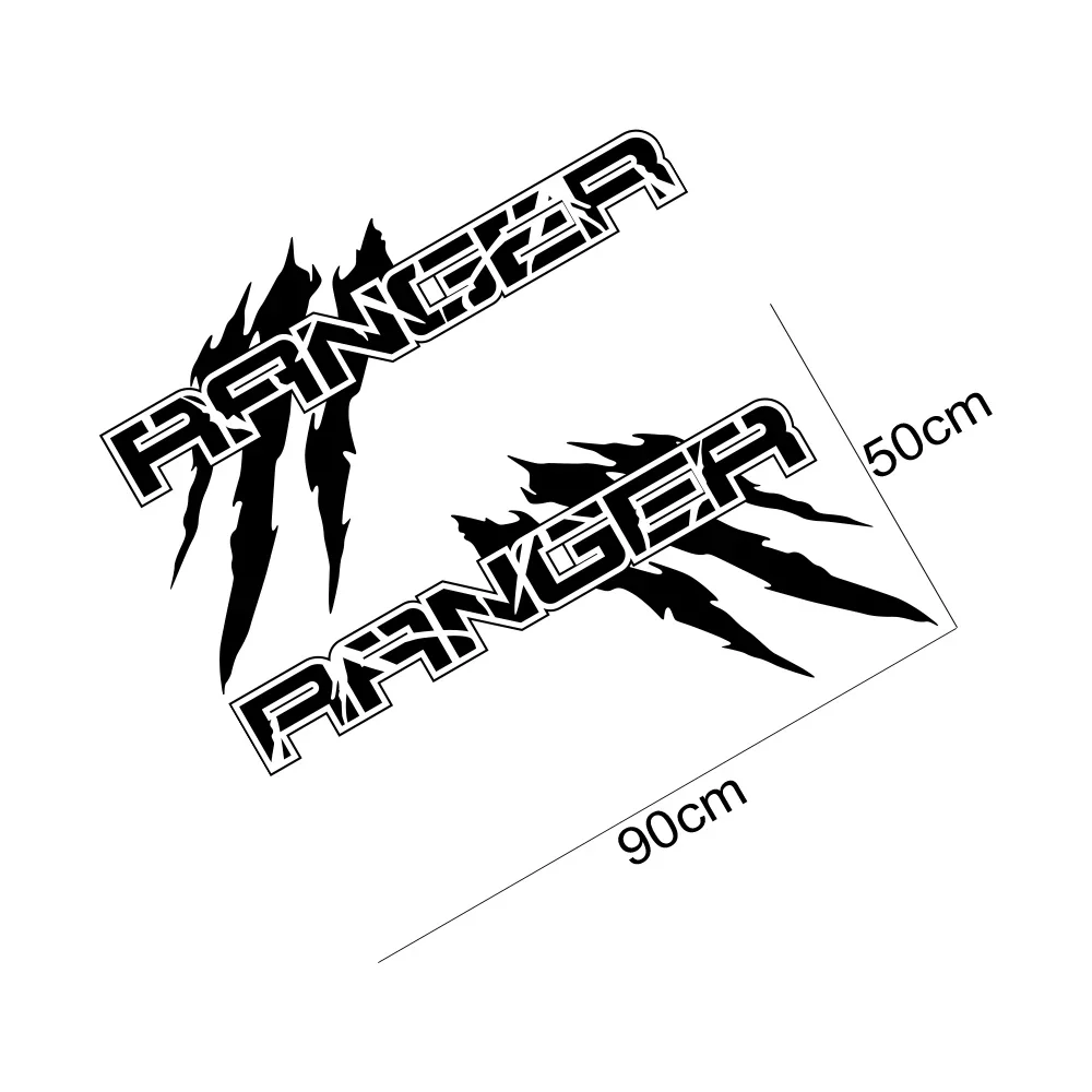 Car Body Side Sticker For Ford Ranger Raptor XLT XL Lariat  T6 Trim Pickup Truck Bed Decor Cover Decal Auto Tuning Decoration