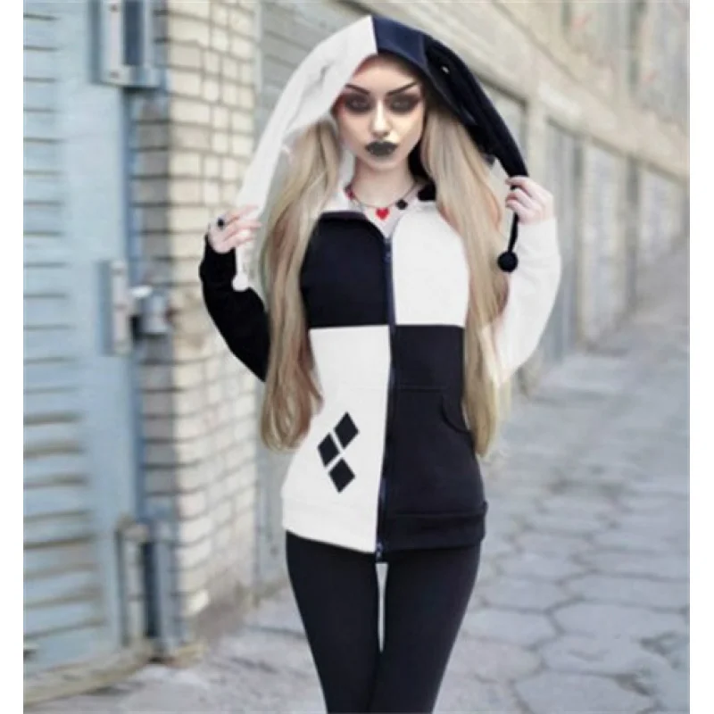 2024 Autumn new long sleephooded funny clown cosplay costume Halloween dance costume cos costume