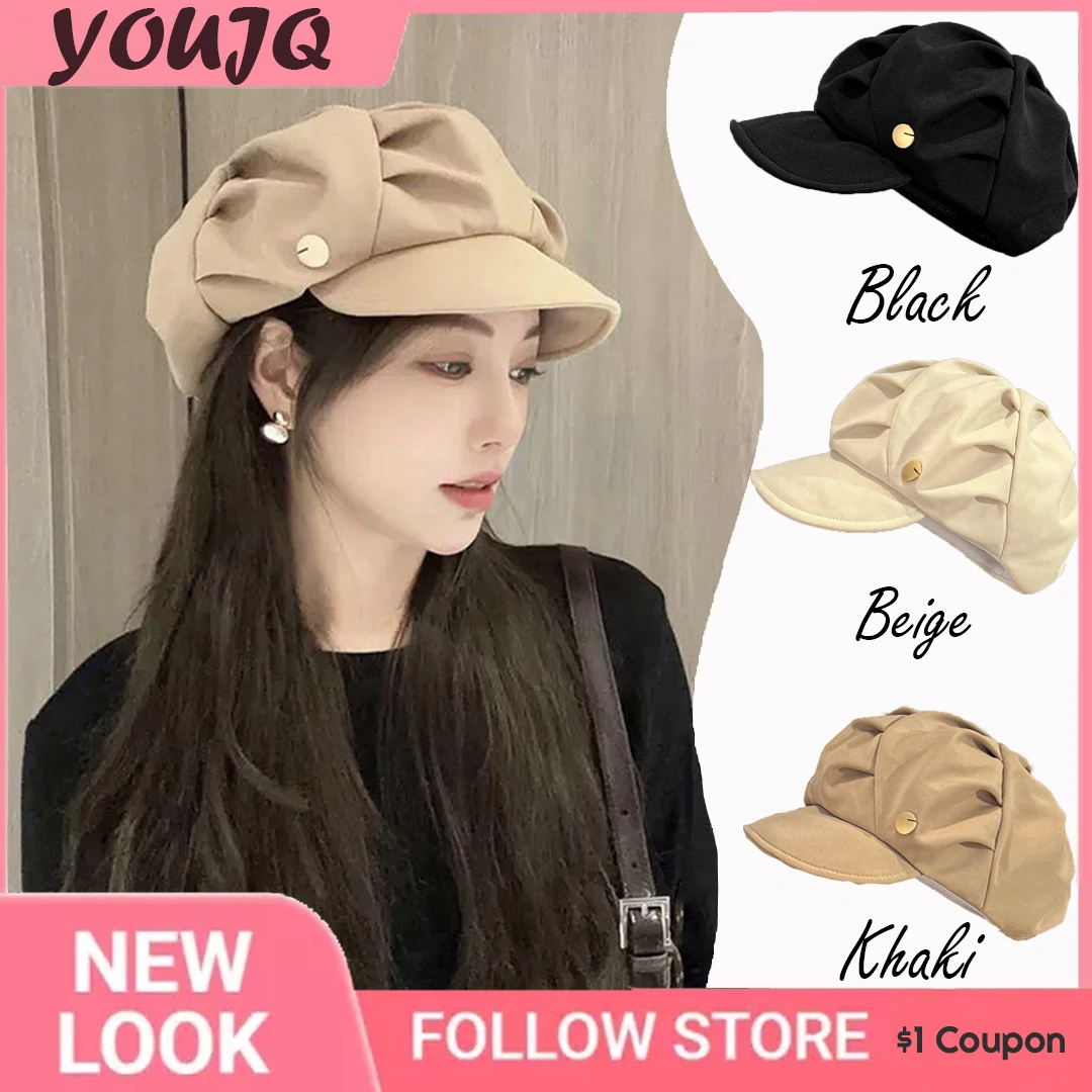 

Женский берет унисекс Y2K, винтажный берет во французском стиле, большой размер, в стиле хип-хоп