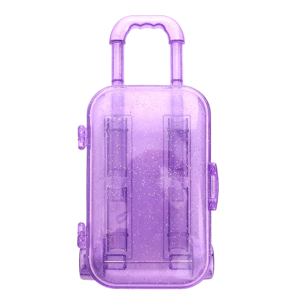

2pcs Baby Luggage Case Accessories Mini Suitcase Storage Decoration Accessories Mini Adornment Plastic Carrier