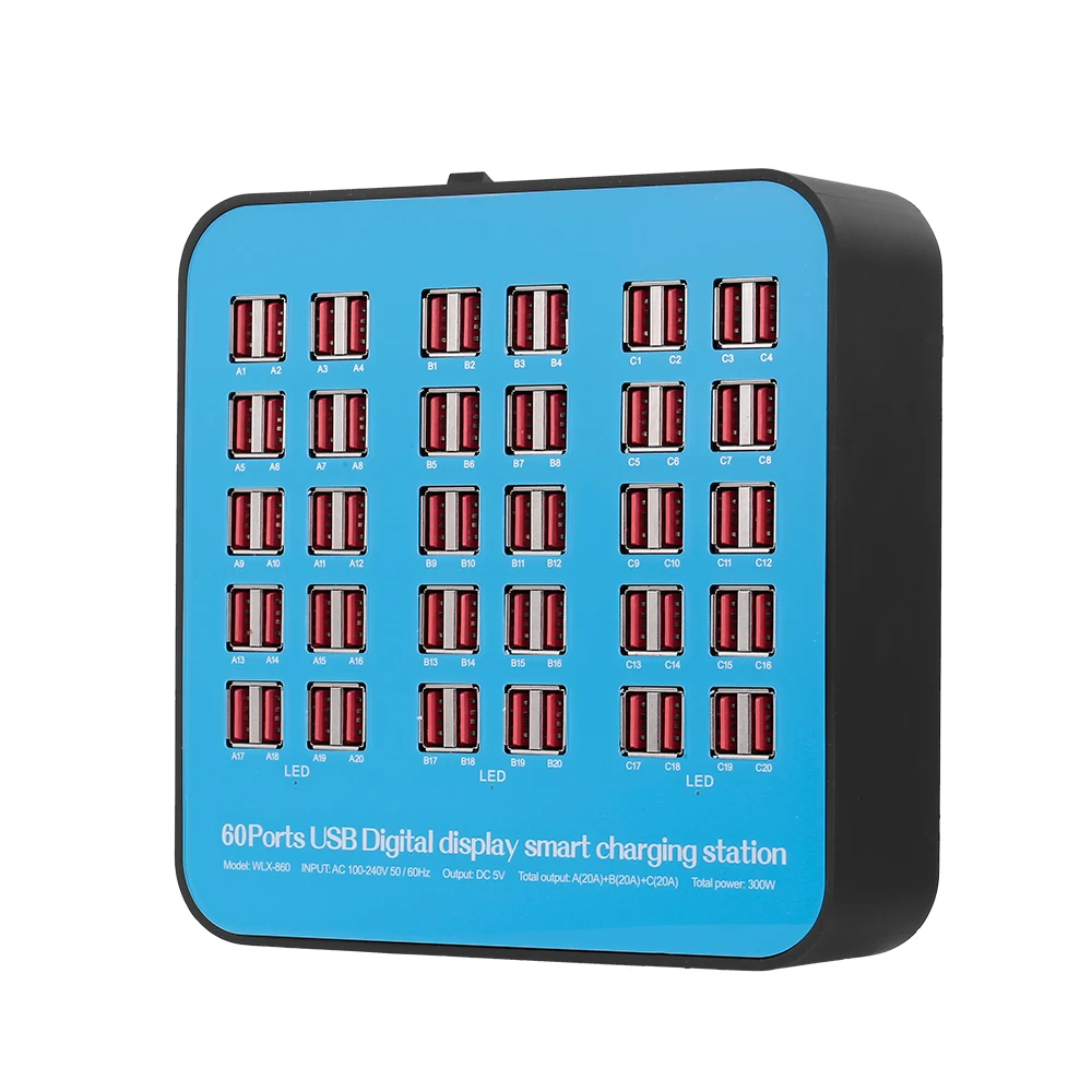 

Smart Charging Station with 60 Ports USB Charging Dock of Universal Compatibility Charging Station for Family and Office Use