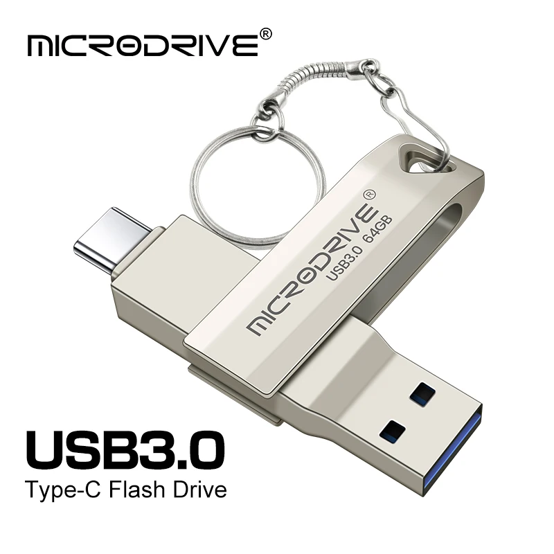 2 in 1 OTG USB-C Flash Pen Drive Metall Memory Stick USB 3.0 Flash Disk 64 GB 128 GB 256G USB3.0 Dual C Pendrive kostenloser Versand