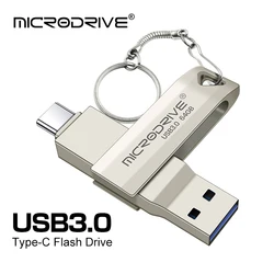 2 in 1 OTG USB-C Flash Pen Drive Metal Memory Stick Usb 3.0 flash Disk 64GB 128GB 256G USB3.0 Dual C Pendrive