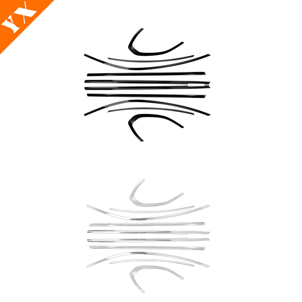 2025 2026 لملحقات Leapmotor B10 من الفولاذ المقاوم للصدأ والكروم الأسود لنافذة السيارة، زخرفة حماية النافذة، #2