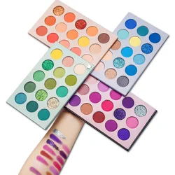 60 Color Eyeshadow Palette 4 in 1 Stereo Makeup Palette Set Highly Colored Glitter Shimmer Pearlescent Eyeshadow Makeup Kit