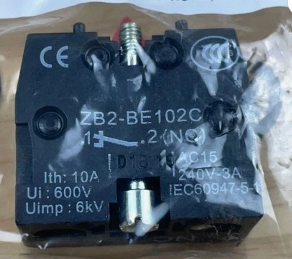 Brand New Ontact Block Terminal ZB2-BE102C NC Pushbutton Joystick Switch Hoist Crane 10A 600V Fast Delivery