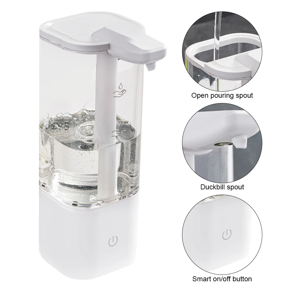 موزع الصابون السائل الأوتوماتيكي الذكي الأشعة تحت الحمراء التعريفي آلة توزيع السوائل بطارية/USB شحن 500/550 مللي موزع الصابون #5