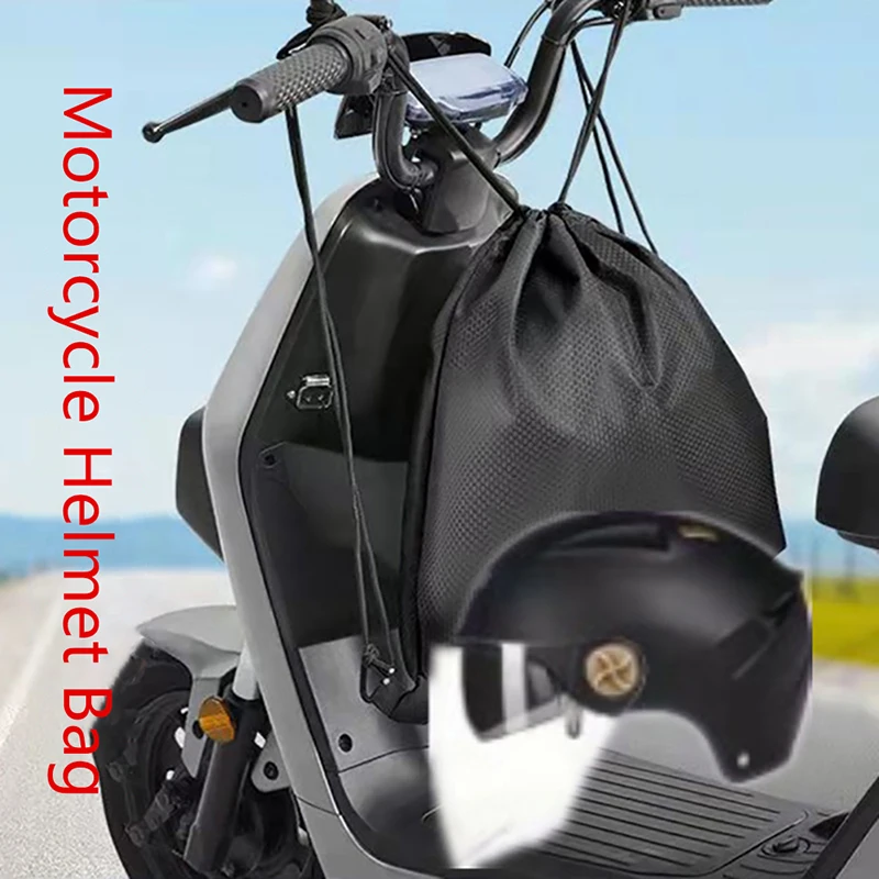 

Motorcycle Helmet Bag Single Rope Draw Pocket for Scooter Moped Bike Full Helmet Lid Protect Bags