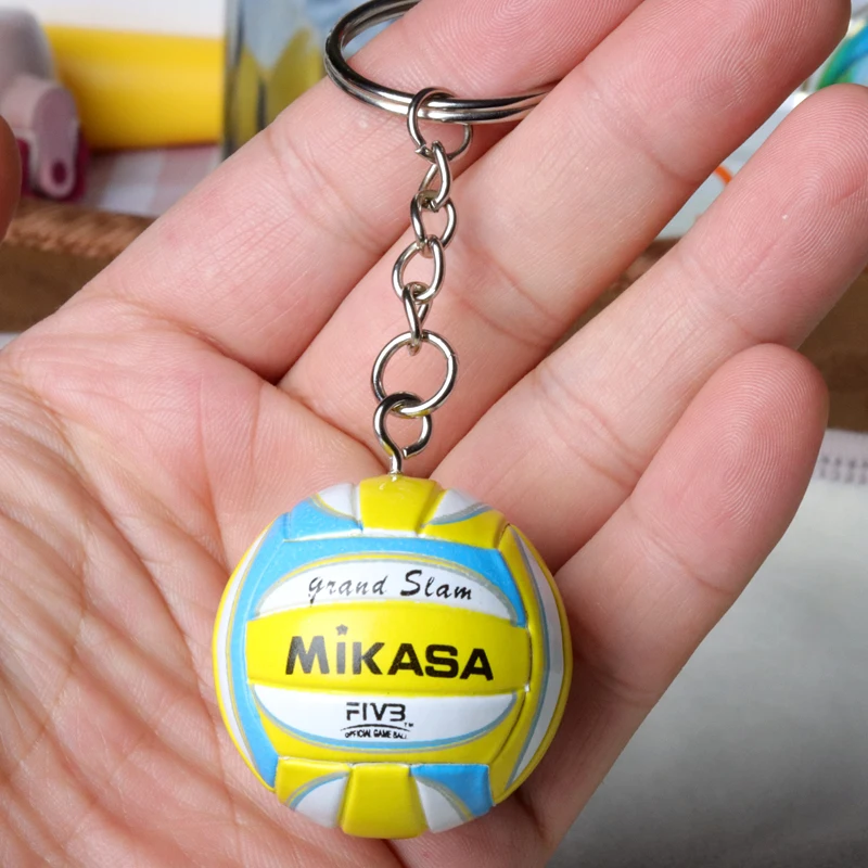 PVC Volleyball Keychain ball toy Sport Key Chain Gift Car Ball Key Holder Ring For Players Men Women Keyring Birthday Gift