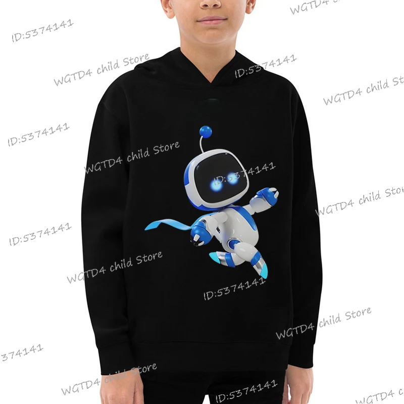 Hot Astro Bot Hoodie Kids Comic Clothes For Toddler Girl Pullover Long Sleeve Coats Boys Soft Fabric Outerwear Children Clothing