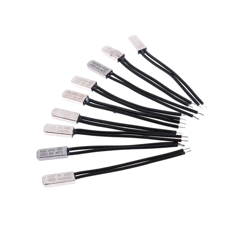 KSD9700 250 В 5 А Термозащитный переключатель 15 ° C–195 ° C нормально открытый/закрытый биметаллический термостат контроля температуры 5 шт.