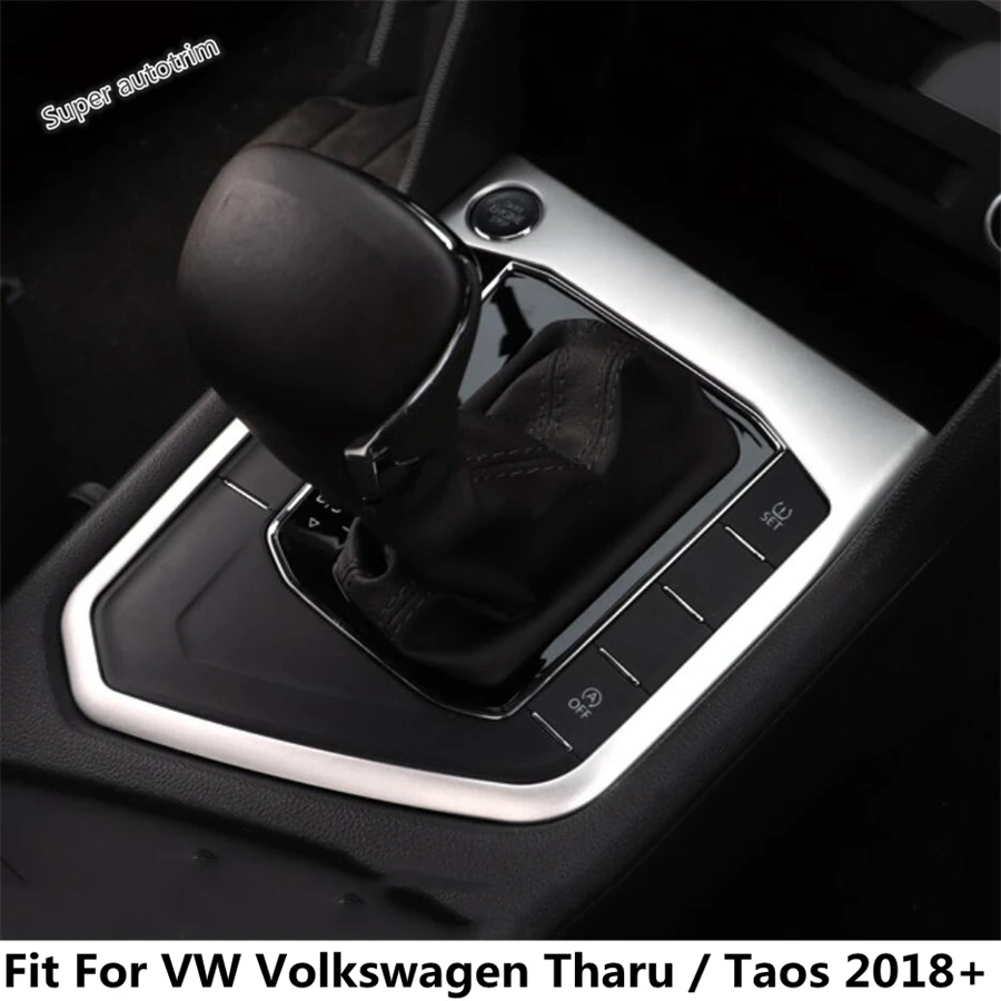 

Car Central Console Gear Shift Panel Cover Trim For VW Volkswagen Tharu / Taos 2018 - 2023 Stainless Steel Interior Accessories