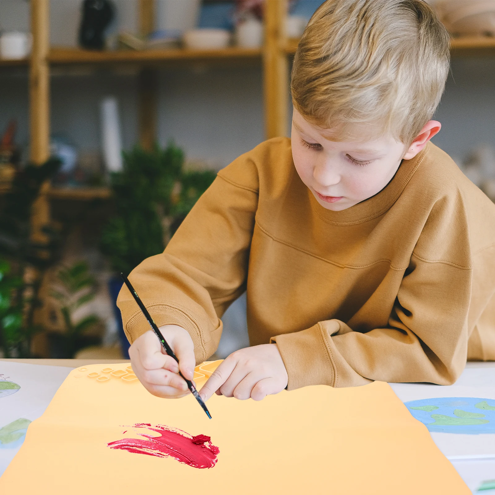 Silicone Painting Mat Lightweight Flexible Craft Sheet For Diy Resin Epoxy Clay Art Projects Tabletop Non-Stick Reusable