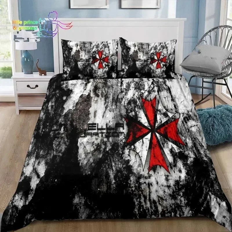 3D Print R-Resident Evil Games Gamer Bedding Set Single Twin Full Queen King Size Bed Set Adult Kid Bedroom